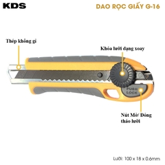 dao rọc cao su 18mm KDS G-16