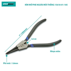 Kìm Mở Phe Ngoài Mũi Thẳng Whirlpower 15618-01-185