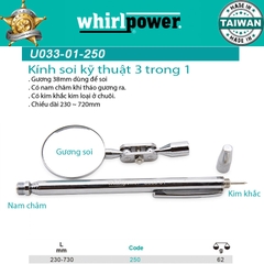kính soi kỹ thuật 3 in 1 Whirlpower U033-01-250