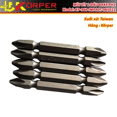 Mũi Vít PH2 hai đầu dài 65mm đường kính 6.35mm – Mẫu Korper KP-966, tương thích đầu vặn 1/4 inch