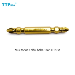 MŨI TÔ VÍT HAI ĐẦU BAKE 6.35MM TTPUSA (MÀU VÀNG)