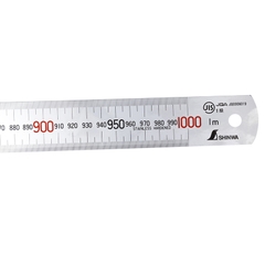 Thước lá inox nhũ bạc 1m Shinwa 13048 tanthanhphat