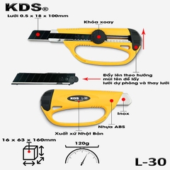 Dao Rọc Giấy Có Quai KDS L-30