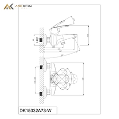 Sen tắm nóng lạnh D&K DK15332A73-W