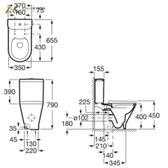 Bồn cầu 1 khối Roca A349487000