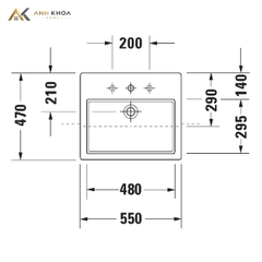 Chậu rửa bán âm Duravit 0314550000