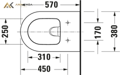 Bồn cầu âm tường Duravit 250609FB00