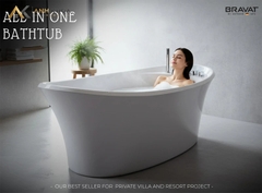 Bồn tắm đặt sàn Bravat B25748TW-1W