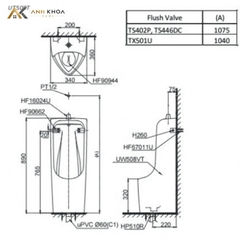 Bồn tiểu nam đặt sàn TOTO UT508T