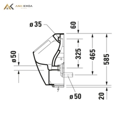 Bồn tiểu nam điện tử Duravit 2809310093