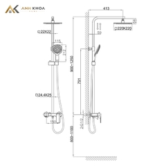 Sen tắm cây D&K DK1433701A01