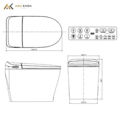 Bồn cầu thông minh American Standard WP-70DY