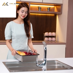 Chậu rửa bát 1 hố D&K KS77495T