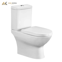 Bồn cầu 2 khối Hảo Cảnh HC-V123 nắp êm 2 nhấn