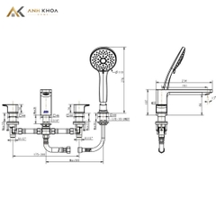 Vòi bồn tắm American Standard WF-1300WS