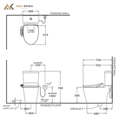 Bồn cầu nắp điện tử Cotto C167507(CV6)