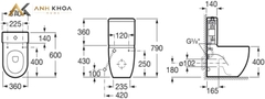 Bồn cầu 2 khối Roca A342248000
