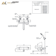 Sen tắm nhiệt độ TOTO TBV03429V/TBW01008V
