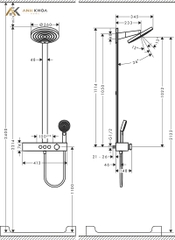 Sen tắm cây Hansgrohe 24240000