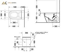 Bồn cầu thông minh Duravit 620000012500320