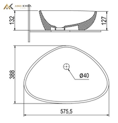 Chậu rửa đặt bàn Viglacera P522