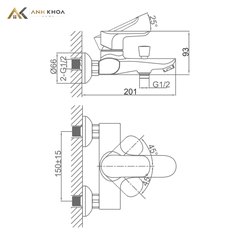 Sen tắm nóng lạnh D&K DK900332