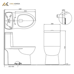 Bồn cầu 1 khối Bravat C2168XW-3B-ENG