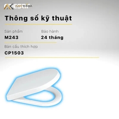 Nắp bồn cầu Caesar M243 ABS màu trắng