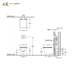 Bồn cầu âm tường Cotto SC197627(F)