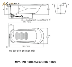 Bồn tắm Inax MBV-1500