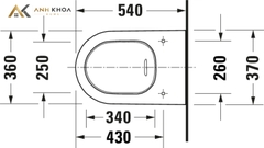 Bồn cầu âm tường Duravit 2576092000