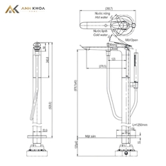 Vòi sen xả bồn tắm TOTO TBP03301AA/TBN01105B