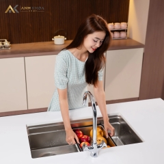Chậu rửa bát 1 hố D&K KS7643U