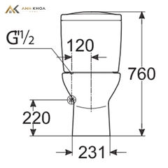 Bồn cầu 2 khối Roca A3424C3000
