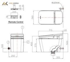 Bồn cầu thông minh American Standard KP-8310