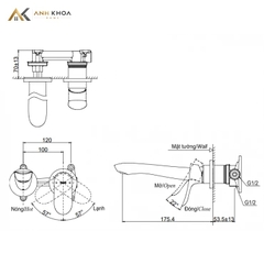 Vòi chậu gắn tường TOTO TLG01311BB