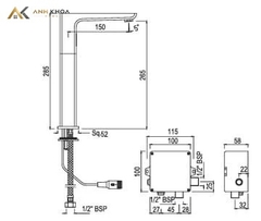 Vòi chậu cảm ứng Jaquar SNR-ACR-35017PMV