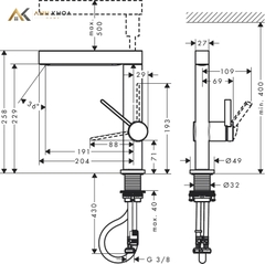 Vòi chậu nóng lạnh Hansgrohe 76063000
