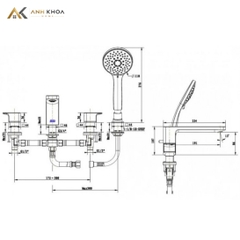 Vòi bồn tắm American Standard WF-1300CS
