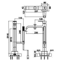 Vòi xả bồn tắm Cotto CT329AXZ44