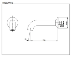 Vòi xả bồn LN TOTO TBS02001B