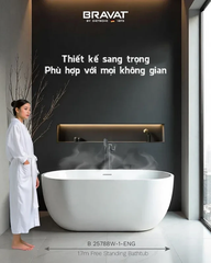 Bồn tắm đặt sàn Bravat B25788W-1-ENG
