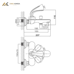 Sen tắm nóng lạnh D&K DK1023241
