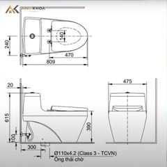 Bồn cầu 1 khối Inax AC-1035VN