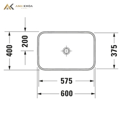 Chậu rửa đặt bàn Duravit 2359600000