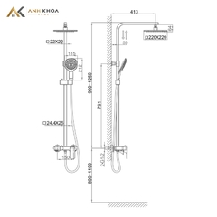 Sen tắm cây D&K DK1433703A01