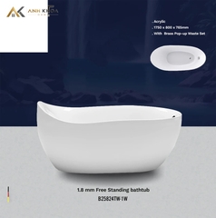 Bồn tắm đặt sàn Bravat B25824TW-1W