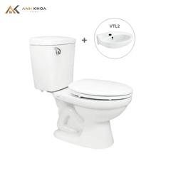 Bồn cầu Viglacera VI44 + Chậu VTL2 (hoặc VTL3)