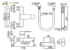 Sen tắm nóng lạnh Jaquar ARI-CHR-39119SHKV