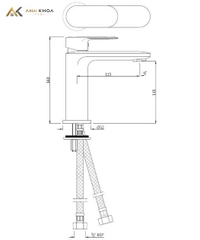 Vòi chậu nóng lạnh Jaquar KUP-ABR-35005BPMV